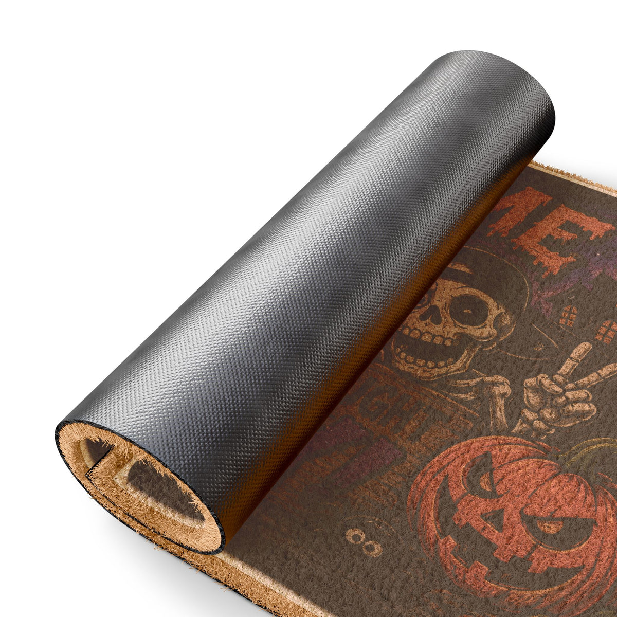 Halloween Skeletons ‘Welcome If You Dare’ Doormat – Spooky Pumpkin Porch Mat