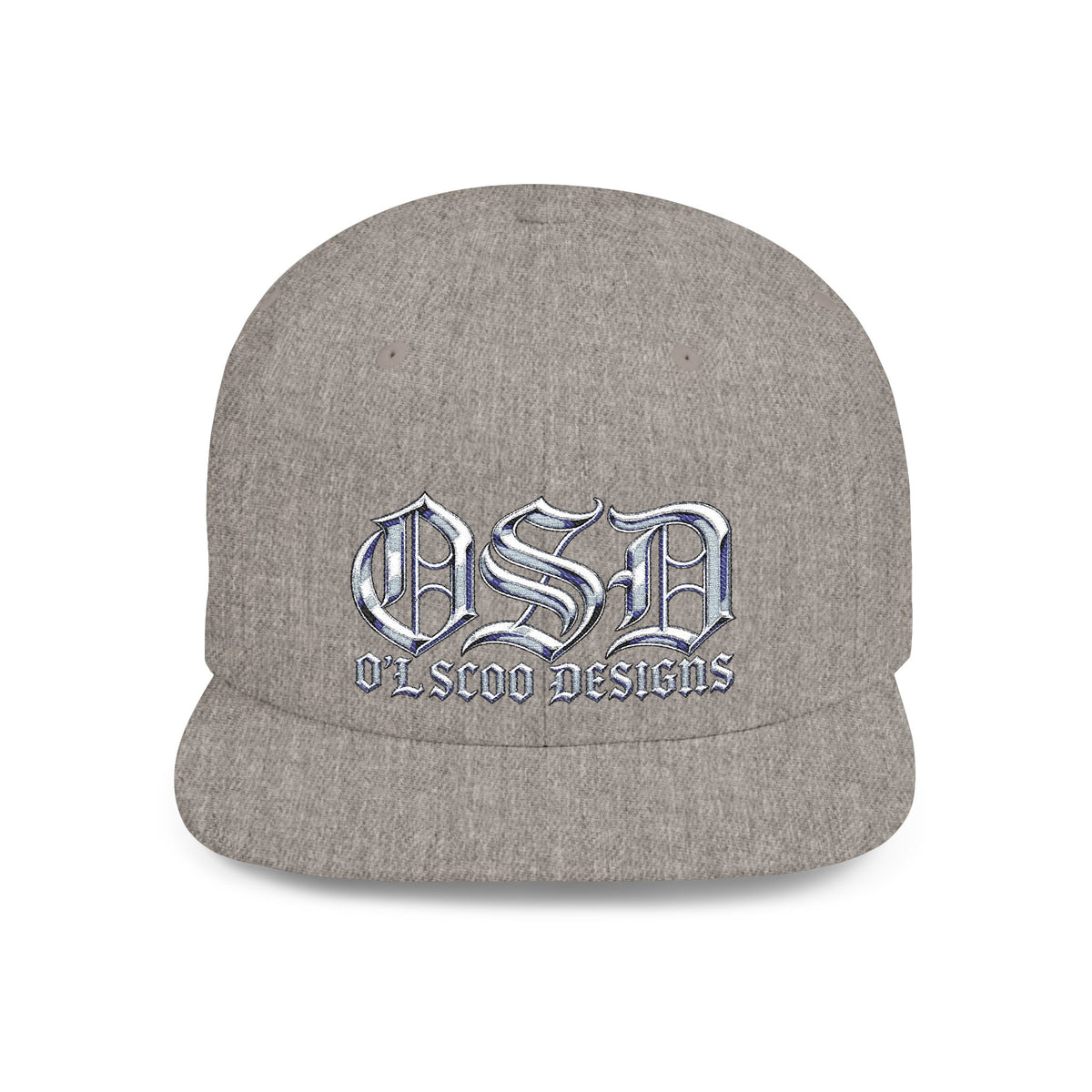 OSD - O'L SCOO DESIGNS  Vintage Gothic Flat Bill Snapback Hat — Old School Aesthetics Cap
