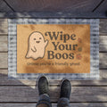 Wipe Your Boos Halloween Doormat — Funny Ghost Fall Welcome Mat