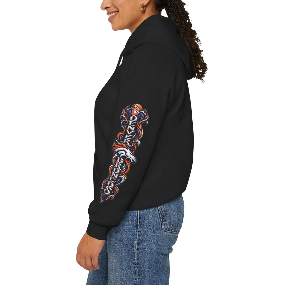 Broncos Fierce Hoodie — Team Logo Sleeve Pullover