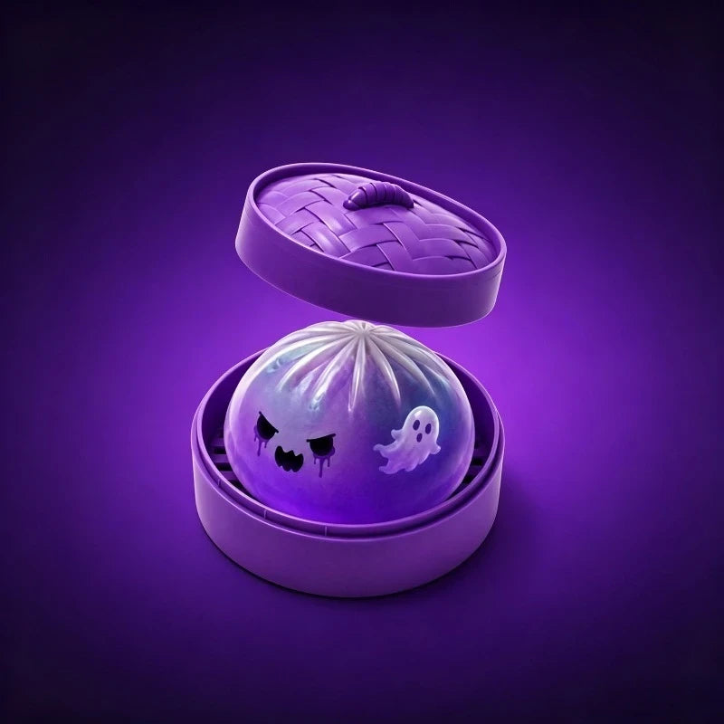 Glitter Ghost Dumpling Squishy Toy
