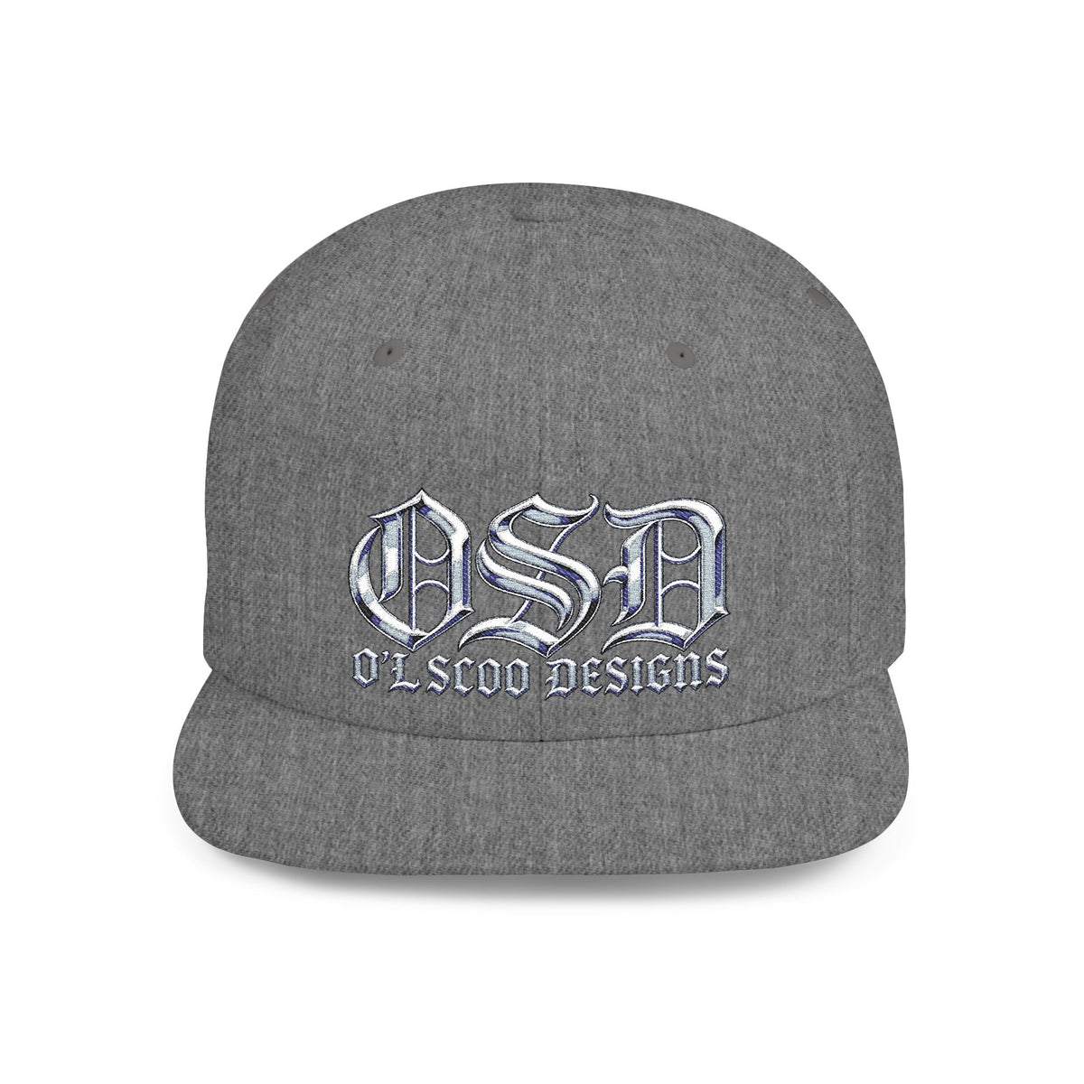 OSD - O'L SCOO DESIGNS  Vintage Gothic Flat Bill Snapback Hat — Old School Aesthetics Cap