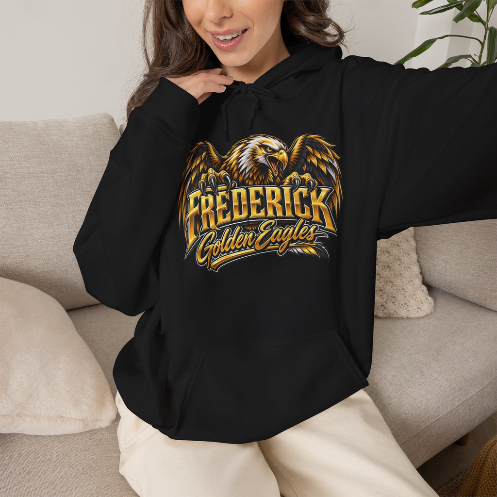 Frederick Golden Eagles Hoodie - Vintage Eagle School Spirit Sweatshirt