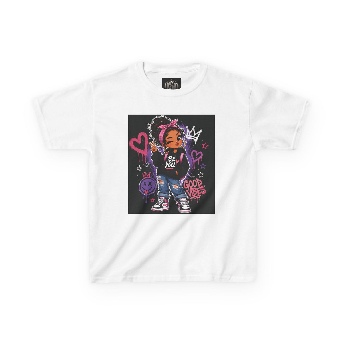 Kids Tee — Cute Graffiti Kid Character "Be You" Streetwear T-Shirt