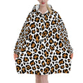 Adult Blanket Hoodie  Golden Leopard Print