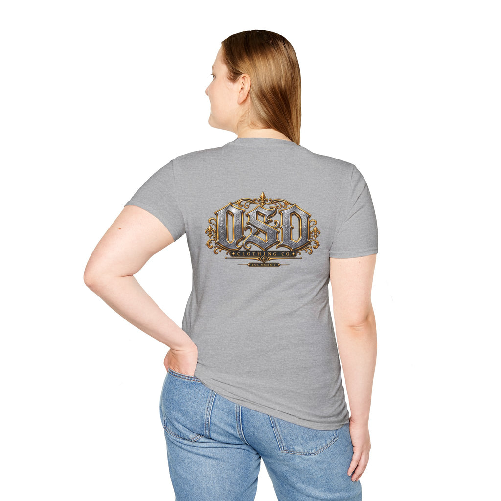 OSD Gothic Logo T-Shirt — Vintage Ornate Crest Tee