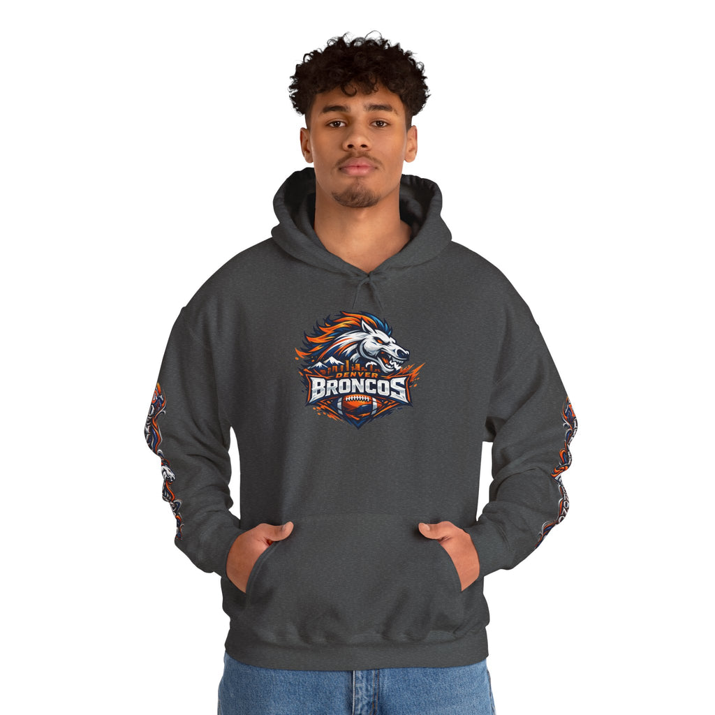 Broncos Fierce Hoodie — Team Logo Sleeve Pullover
