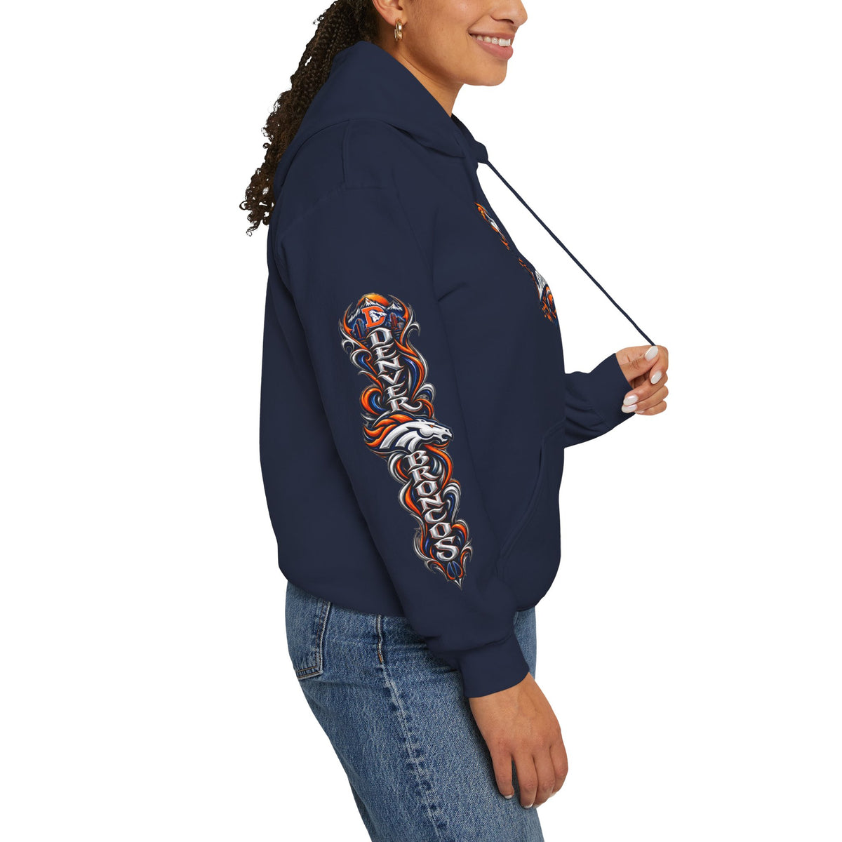 Broncos Fierce Hoodie — Team Logo Sleeve Pullover