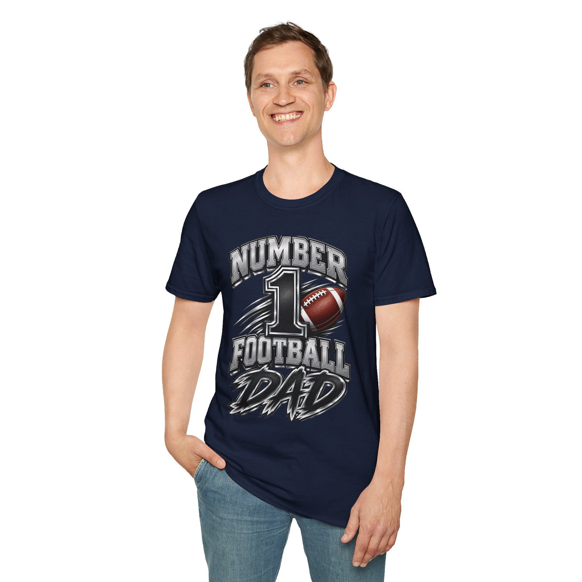Number 1 Football Dad T-Shirt — Proud Football Dad Tee