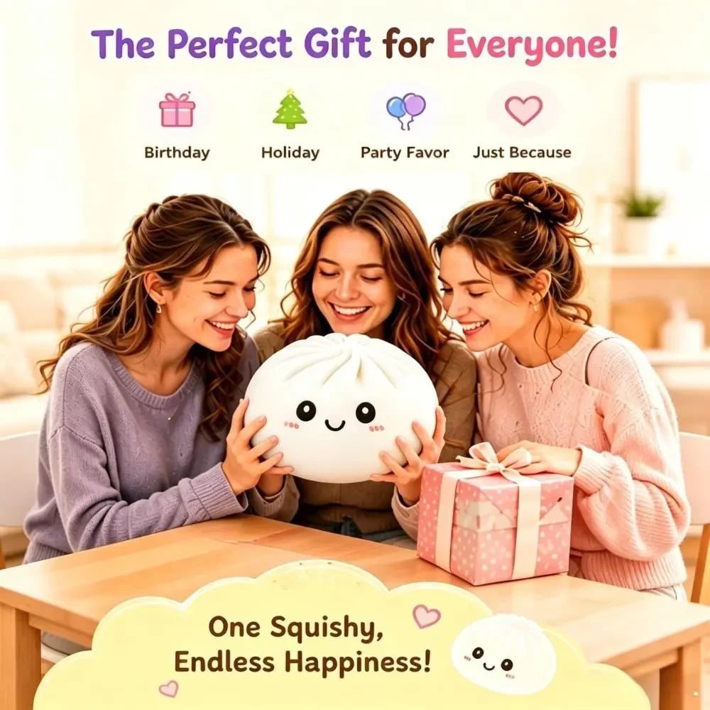Extra Large Dumpling Squeeze Toy with Steamer