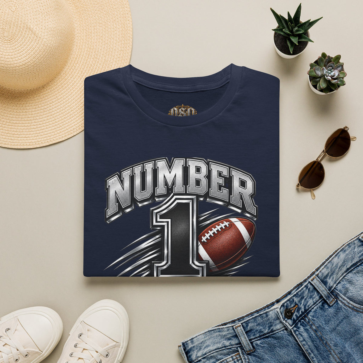 Number 1 Football Dad T-Shirt — Proud Football Dad Tee