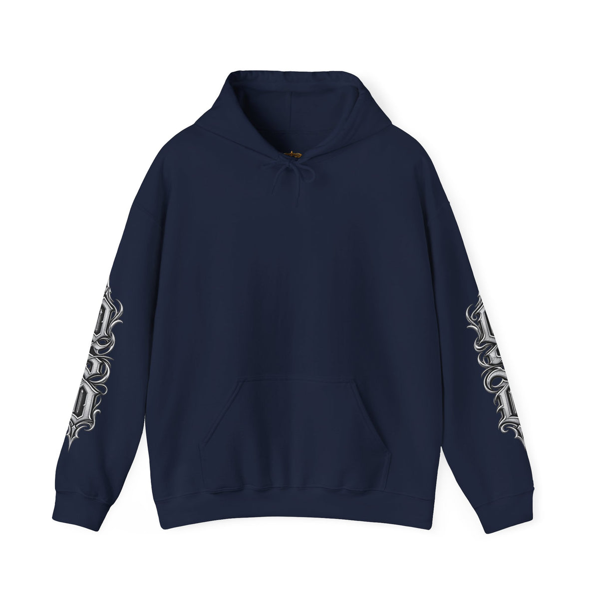 Hoodie — Ornate Gothic "OSD" Logo Sleeve & Back Streetwear Hoodie