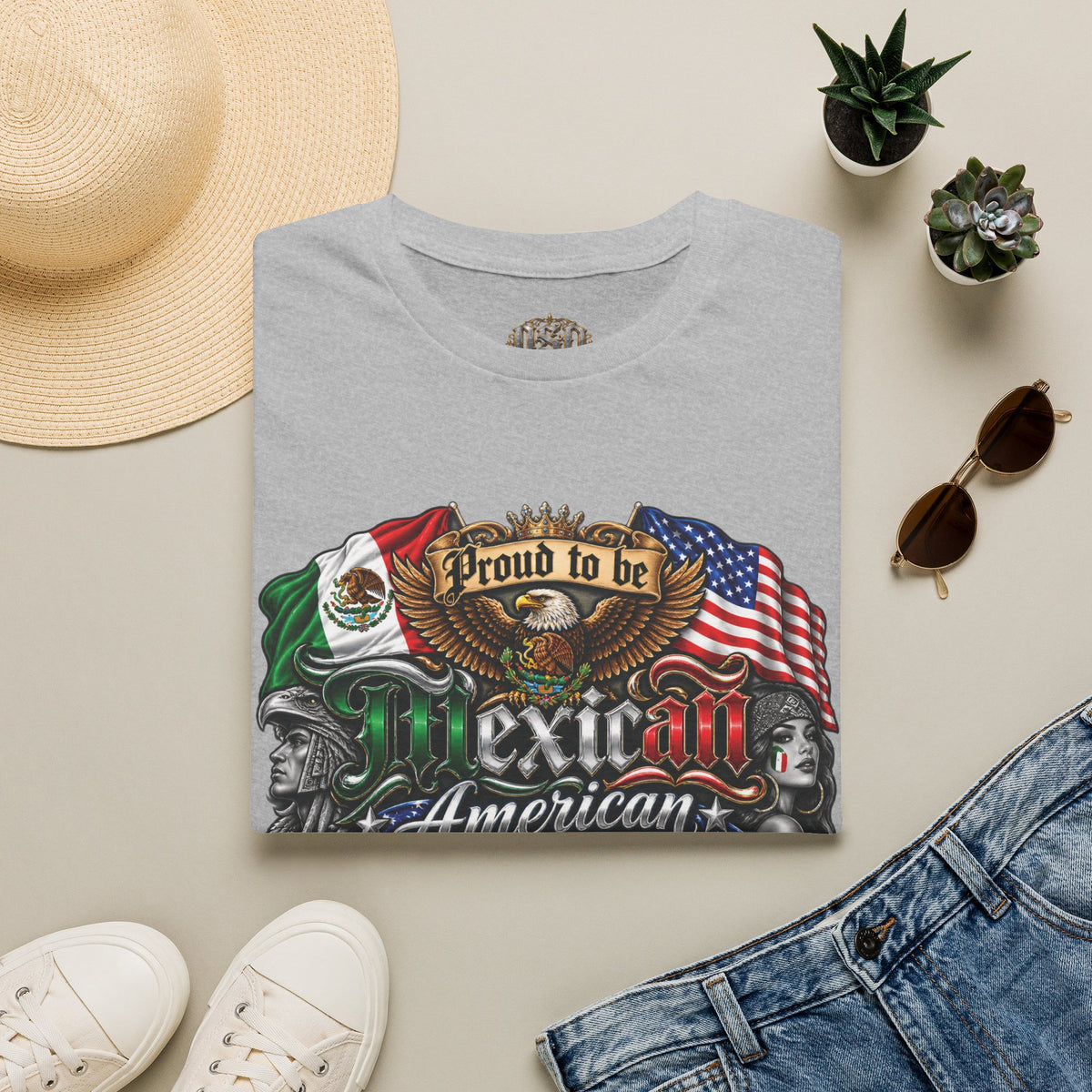 Mexican American Pride T-Shirt — "Proud to be Mexican American" Graphic Tee