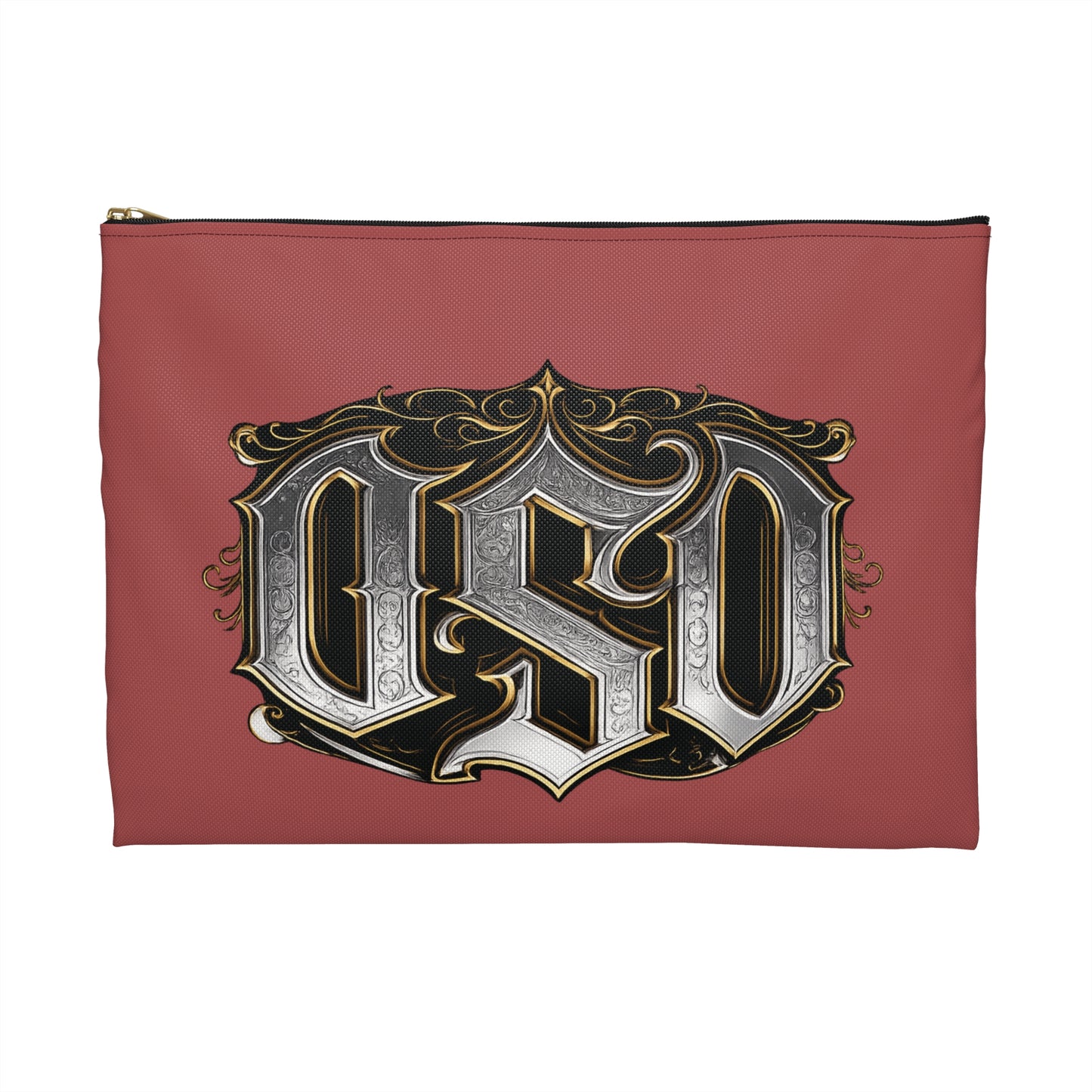Gothic Rose Sword Accessory Pouch — Vintage OSD Crest Makeup Bag