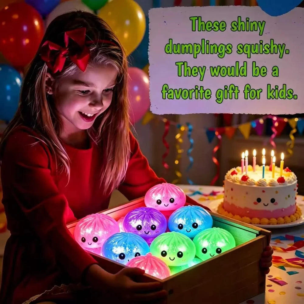Glitter Glow Dumpling Squishy Stress Toy