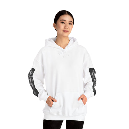Graphic Hoodie — Gothic "OSD" Logo Pullover with Sleeve Panels