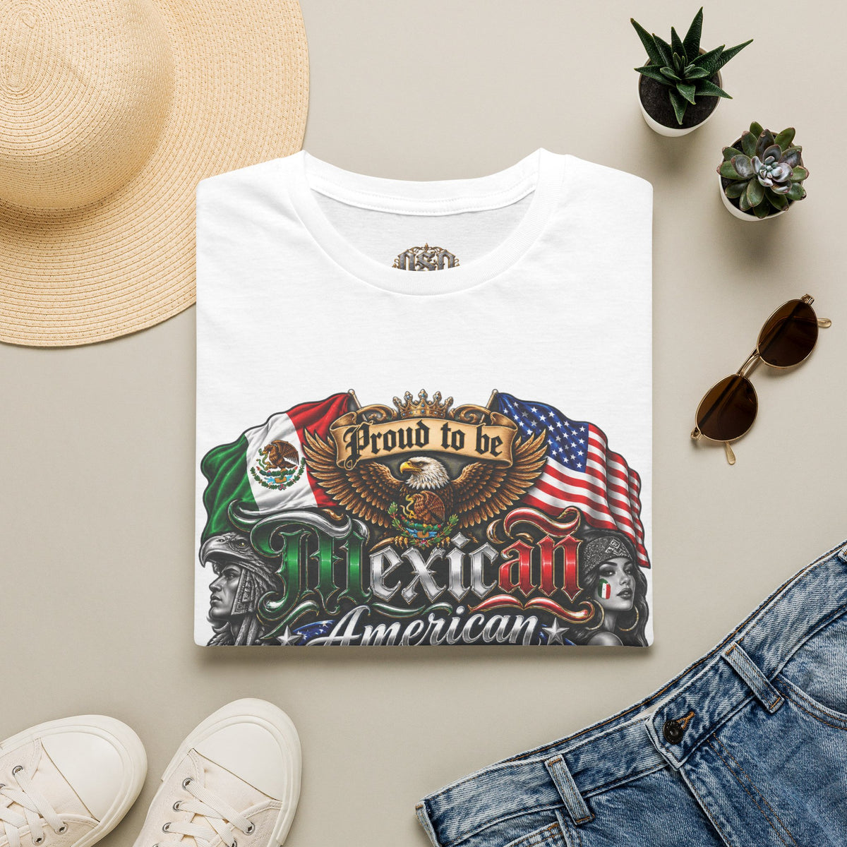 Mexican American Pride T-Shirt — "Proud to be Mexican American" Graphic Tee