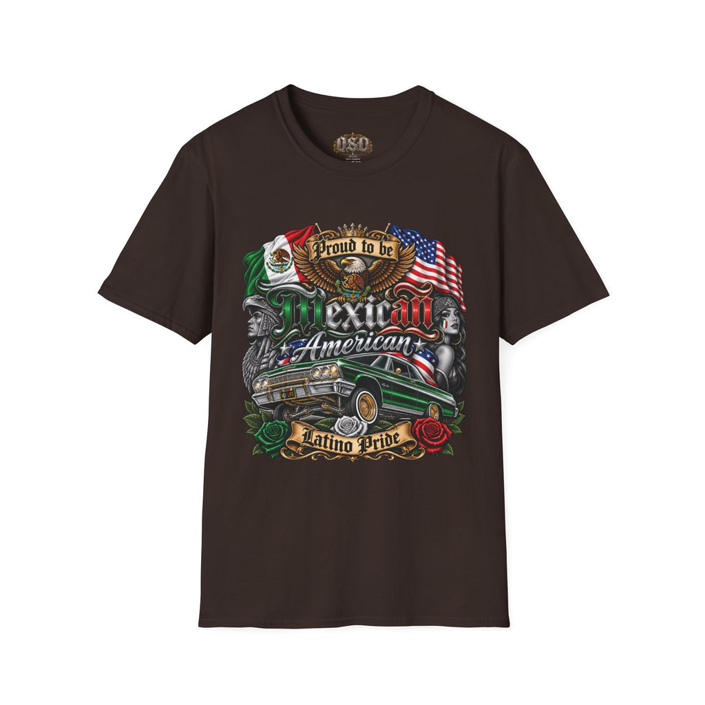 Mexican American Pride T-Shirt — "Proud to be Mexican American" Graphic Tee