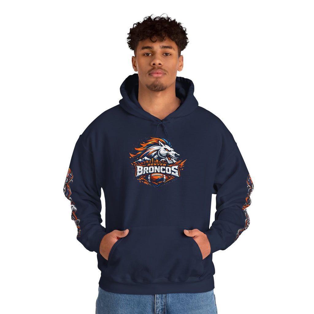 Broncos Fierce Hoodie — Team Logo Sleeve Pullover