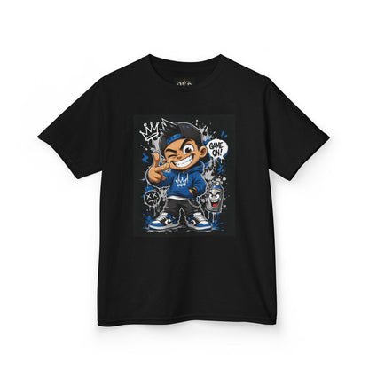 Kids Streetwear Tee — Cartoon Skate Kid Graphic Shirt