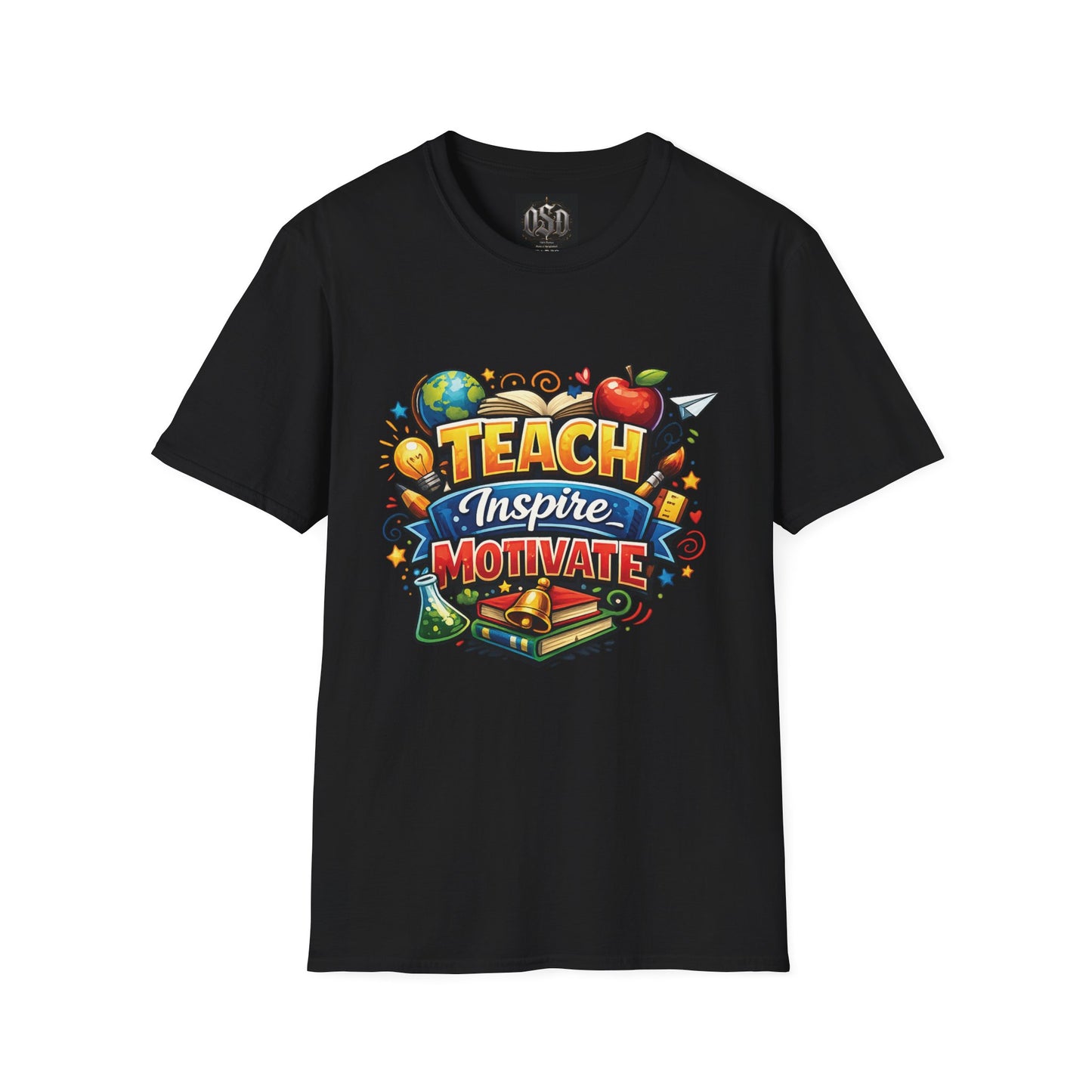 Teacher "Teach Inspire Motivate" T-Shirt — Colorful School Education Tee