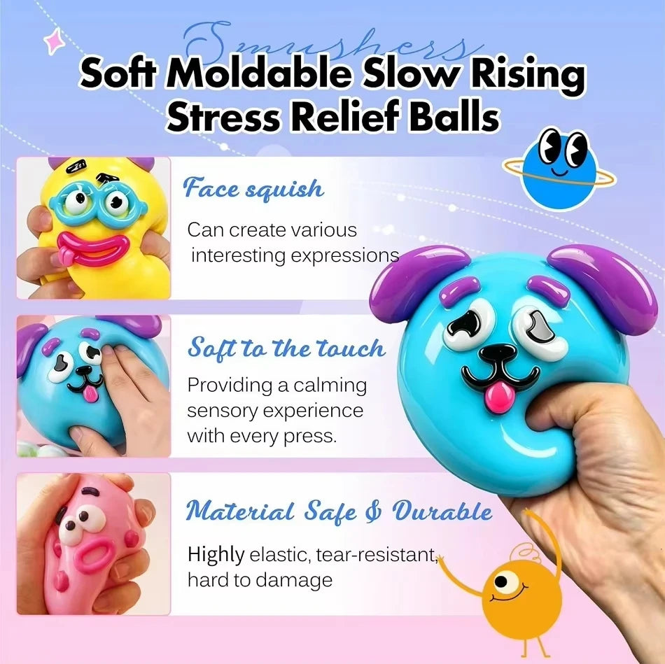 Dog Face Soft Squeeze Fidget Toy