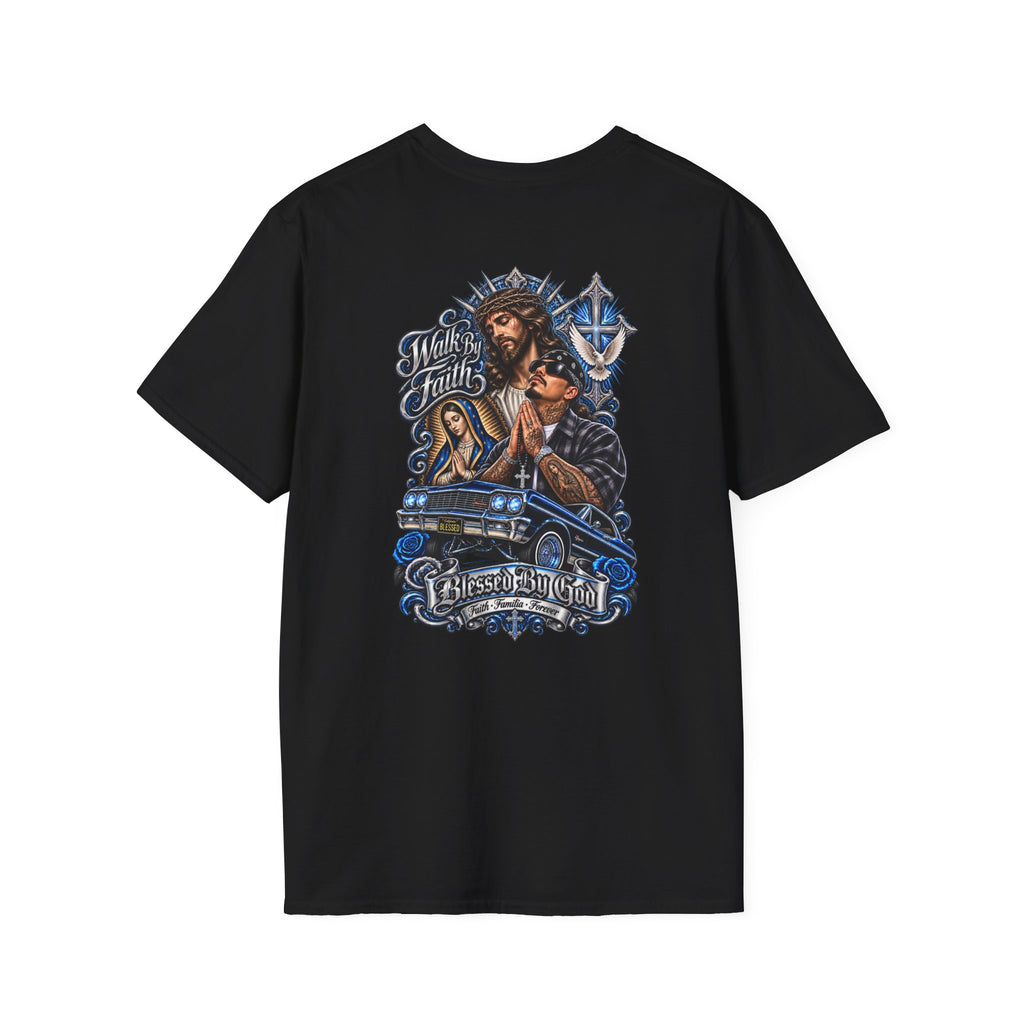 Jesus Prays T-Shirt – Faith, Cross & Blessed Are the Merciful Graphic Tee