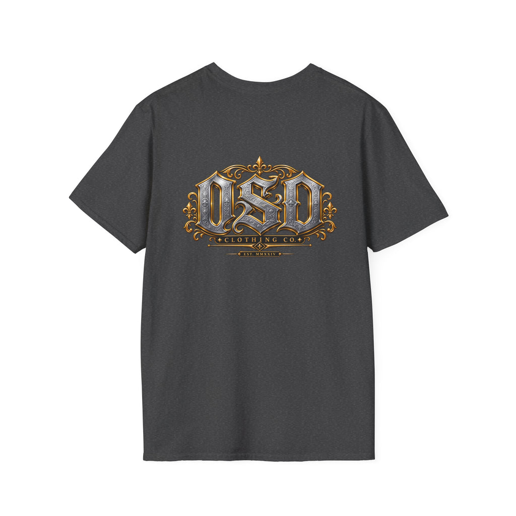 OSD Gothic Logo T-Shirt — Vintage Ornate Crest Tee