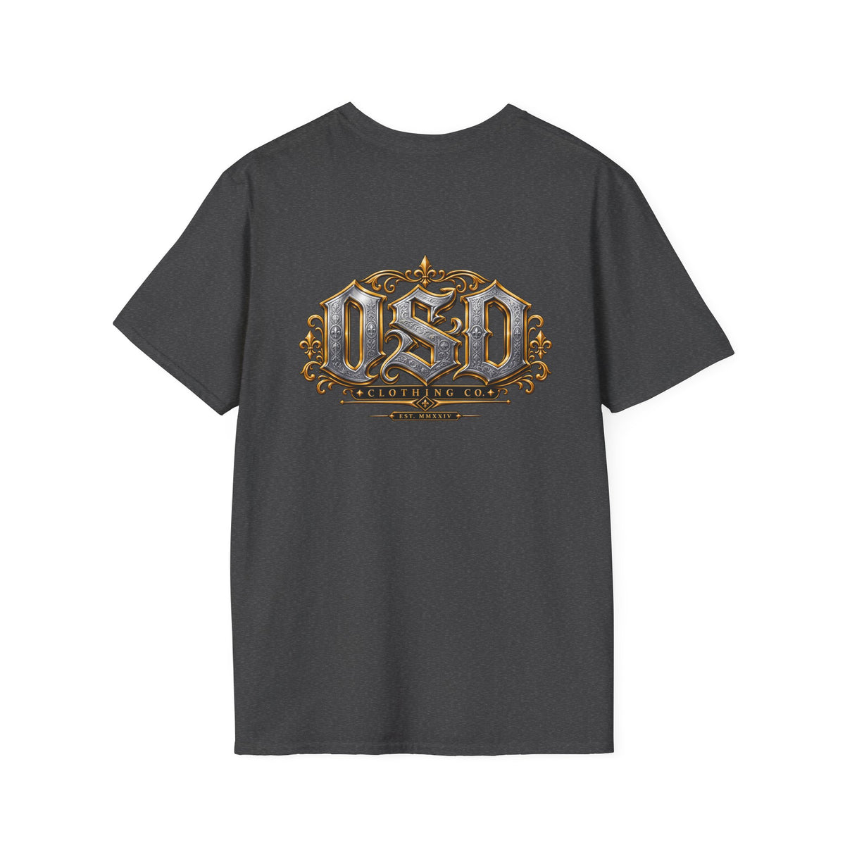 OSD Gothic Logo T-Shirt — Vintage Ornate Crest Tee