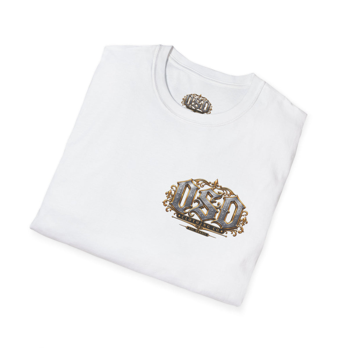 OSD Gothic Logo T-Shirt — Vintage Ornate Crest Tee