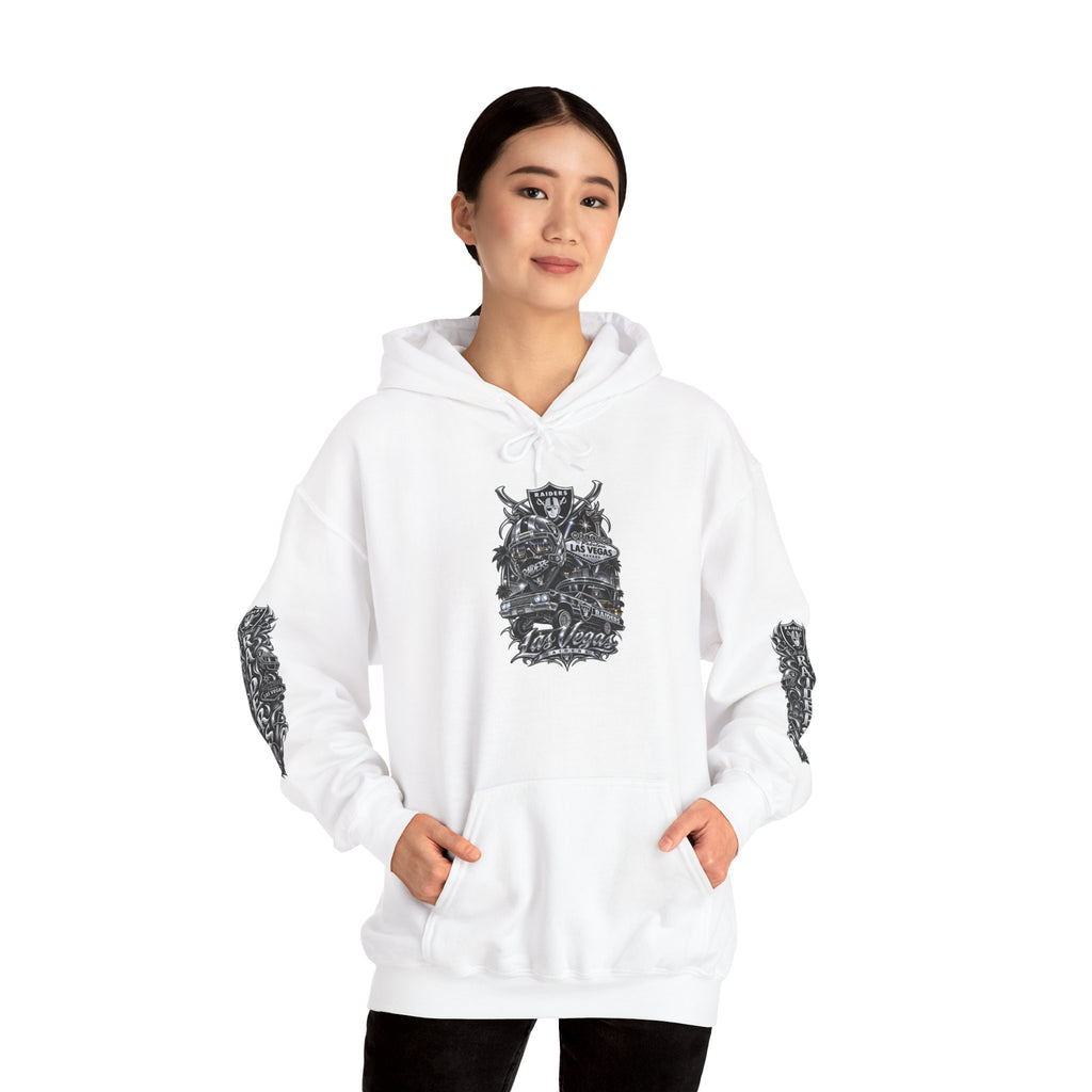 Las Vegas Raider Hoodie — Raider Graphic Pullover with Sleeve Art