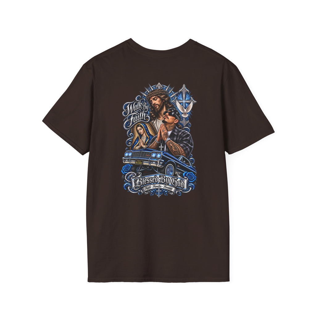 Jesus Prays T-Shirt – Faith, Cross & Blessed Are the Merciful Graphic Tee