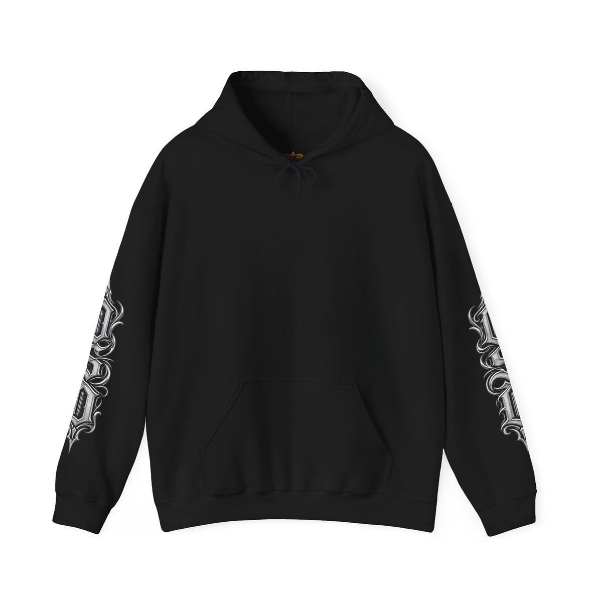 Hoodie — Ornate Gothic "OSD" Logo Sleeve & Back Streetwear Hoodie