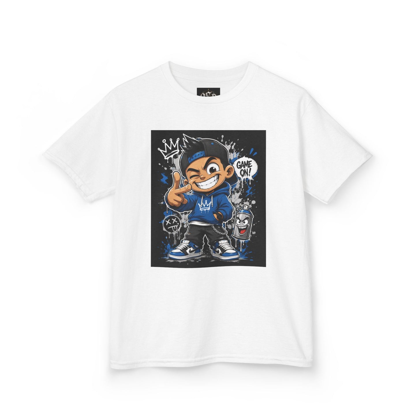 Kids Streetwear Tee — Cartoon Skate Kid Graphic Shirt