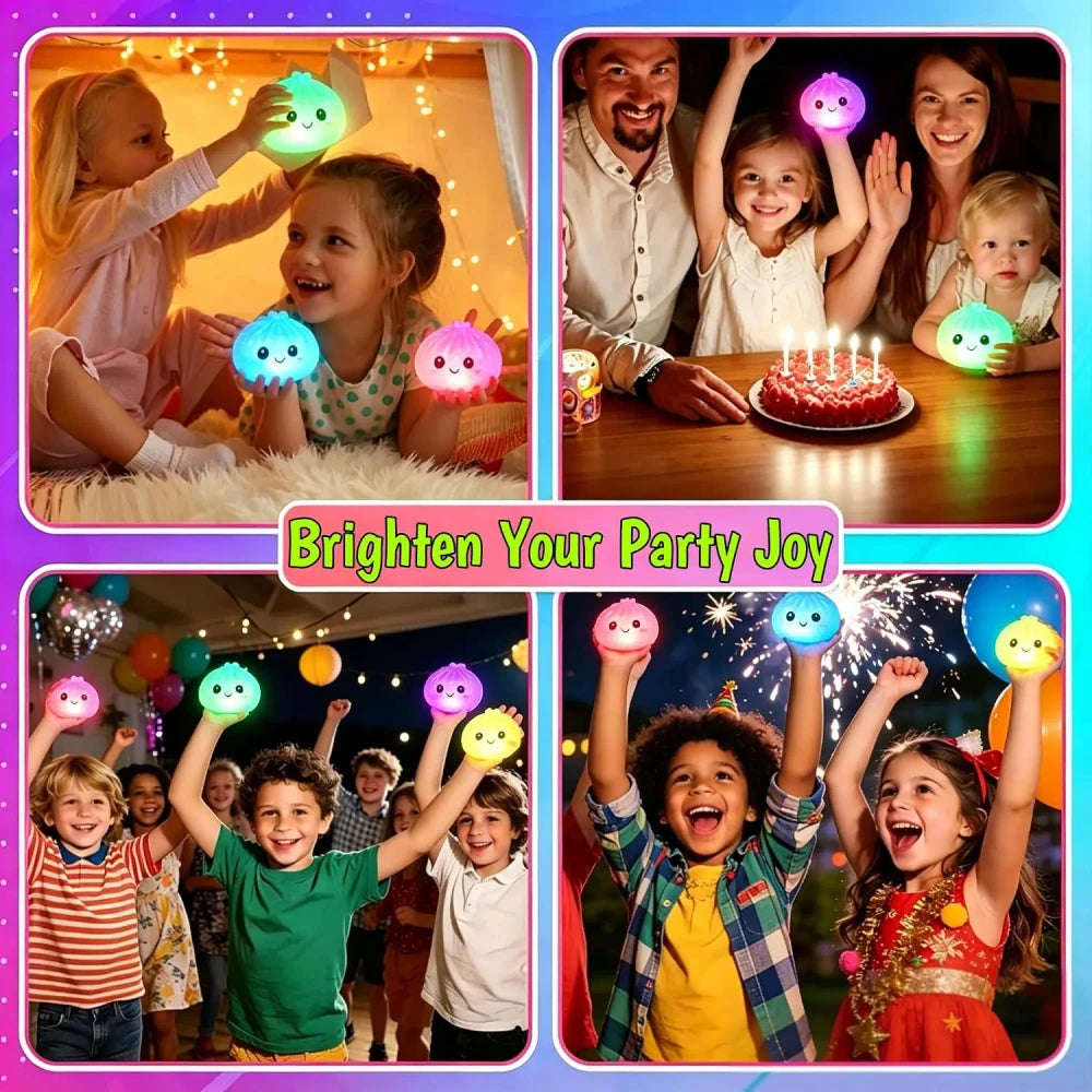 Glitter Glow Dumpling Squishy Stress Toy