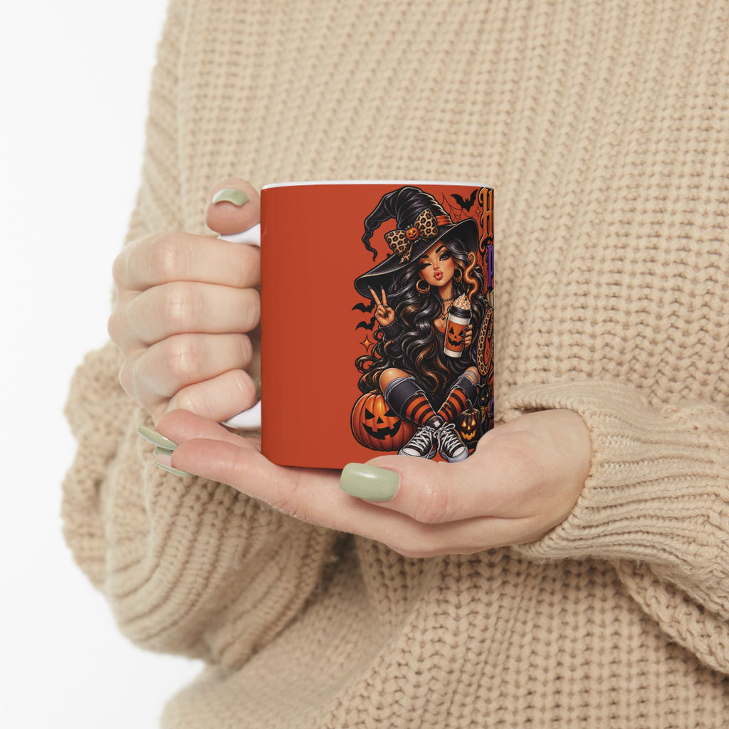 Hocus Pocus I Need Coffee To Focus Halloween Ceramic Mug (11oz/15oz)