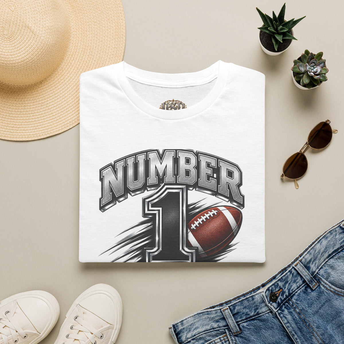 Number 1 Football Dad T-Shirt — Proud Football Dad Tee