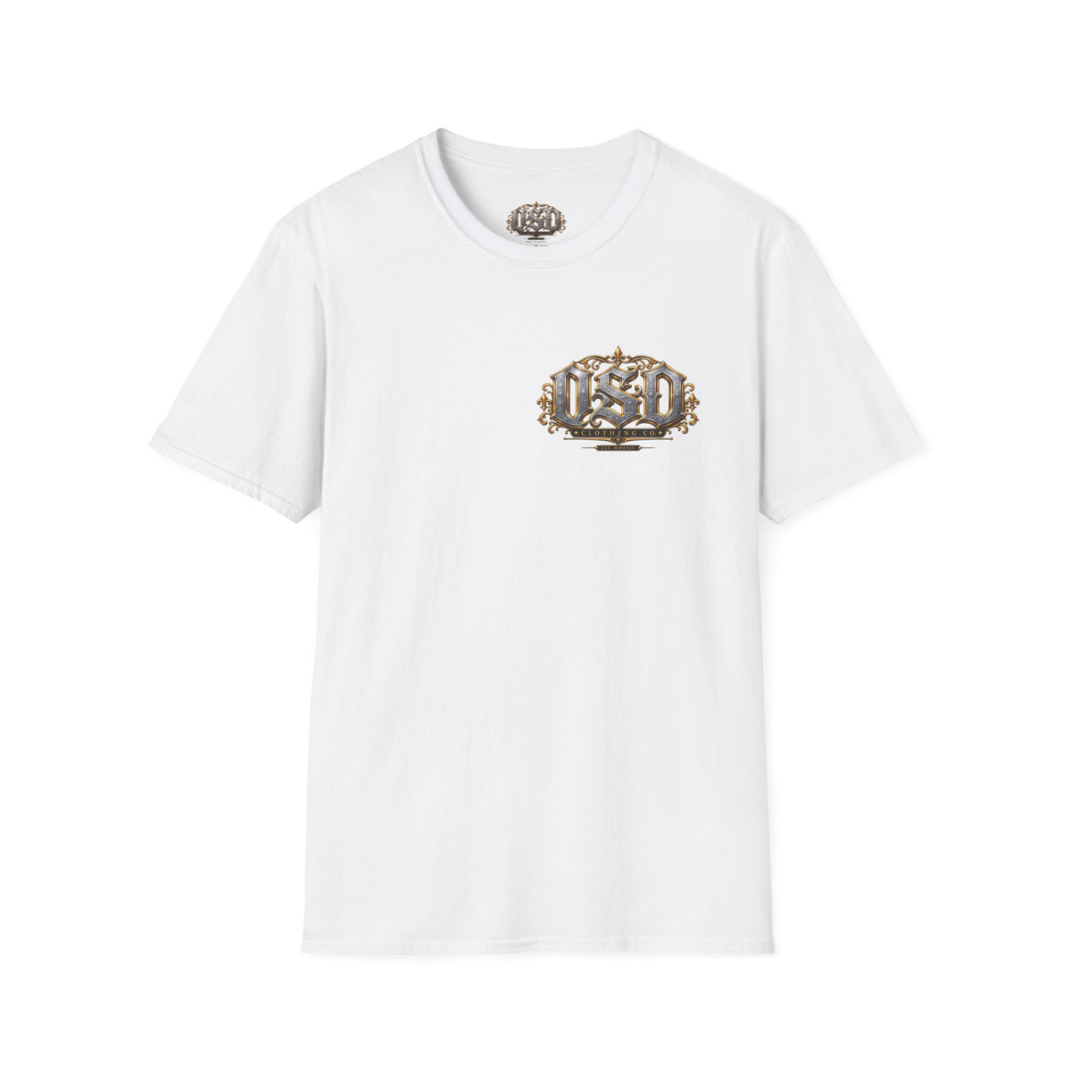 OSD Gothic Logo T-Shirt — Vintage Ornate Crest Tee