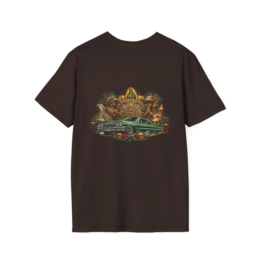 Classic White T-Shirt  Aztec Print - Minimalist Casual Tee