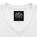 Women’s V-Neck Tee — Gothic Rose Dagger Heart Graphic