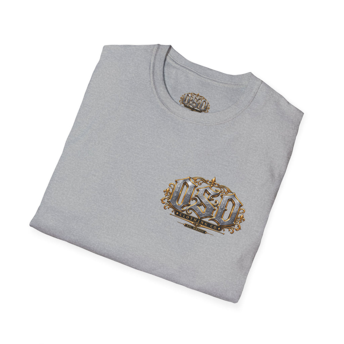 OSD Gothic Logo T-Shirt — Vintage Ornate Crest Tee