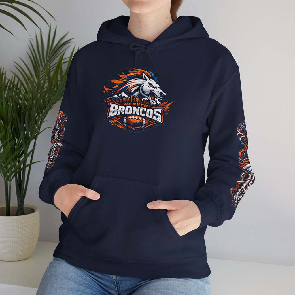 Broncos Fierce Hoodie — Team Logo Sleeve Pullover