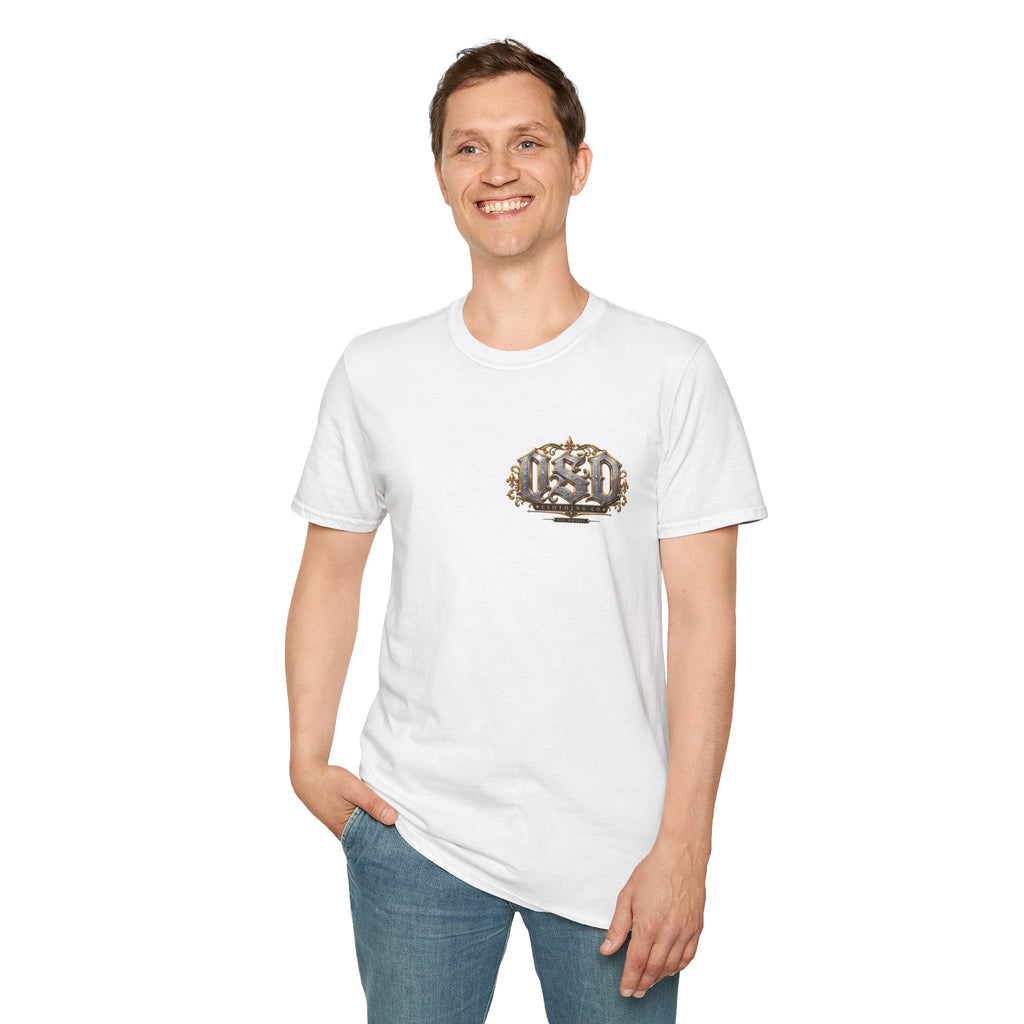 OSD Gothic Logo T-Shirt — Vintage Ornate Crest Tee