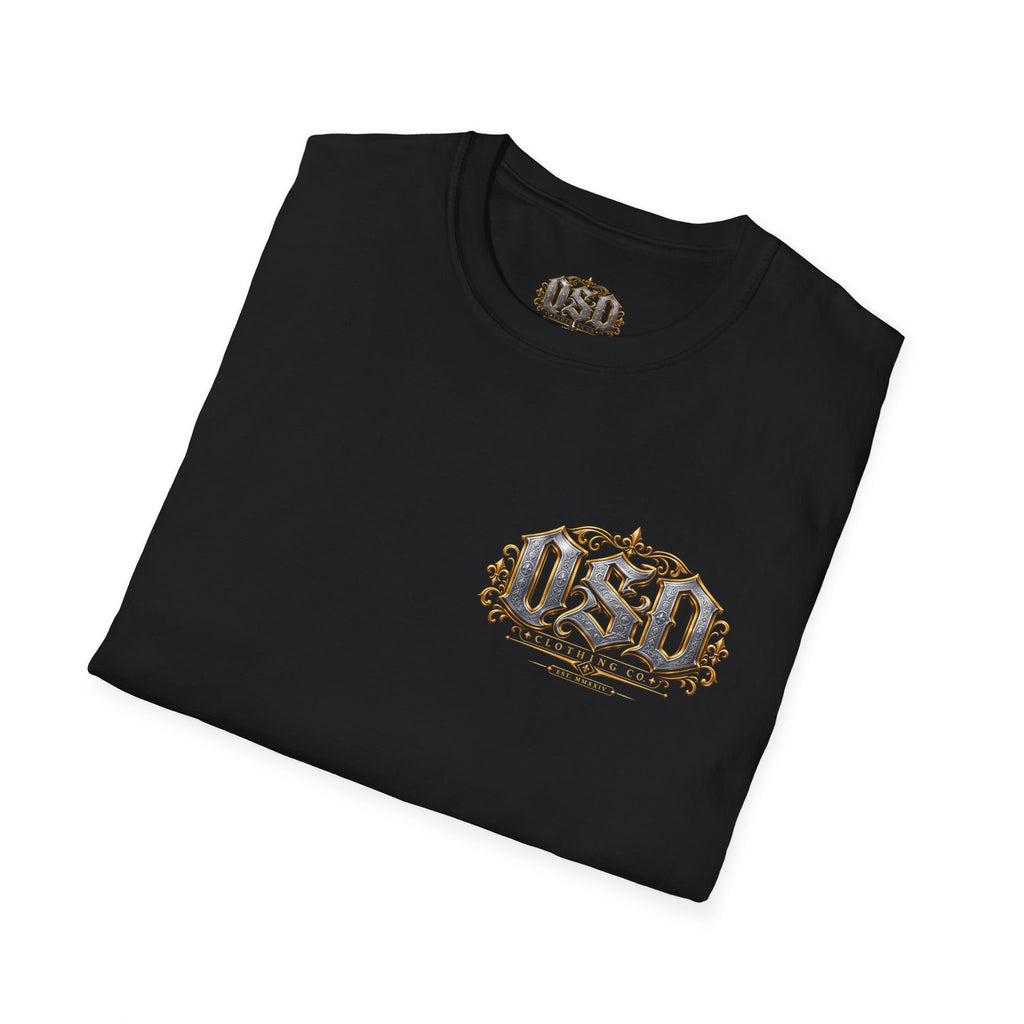 OSD Gothic Logo T-Shirt — Vintage Ornate Crest Tee