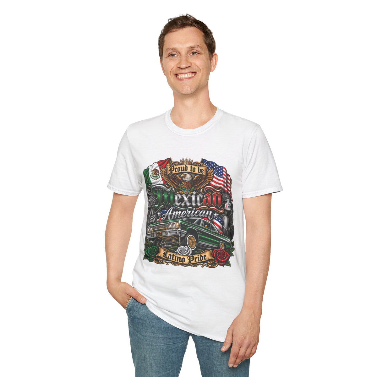 Mexican American Pride T-Shirt — "Proud to be Mexican American" Graphic Tee