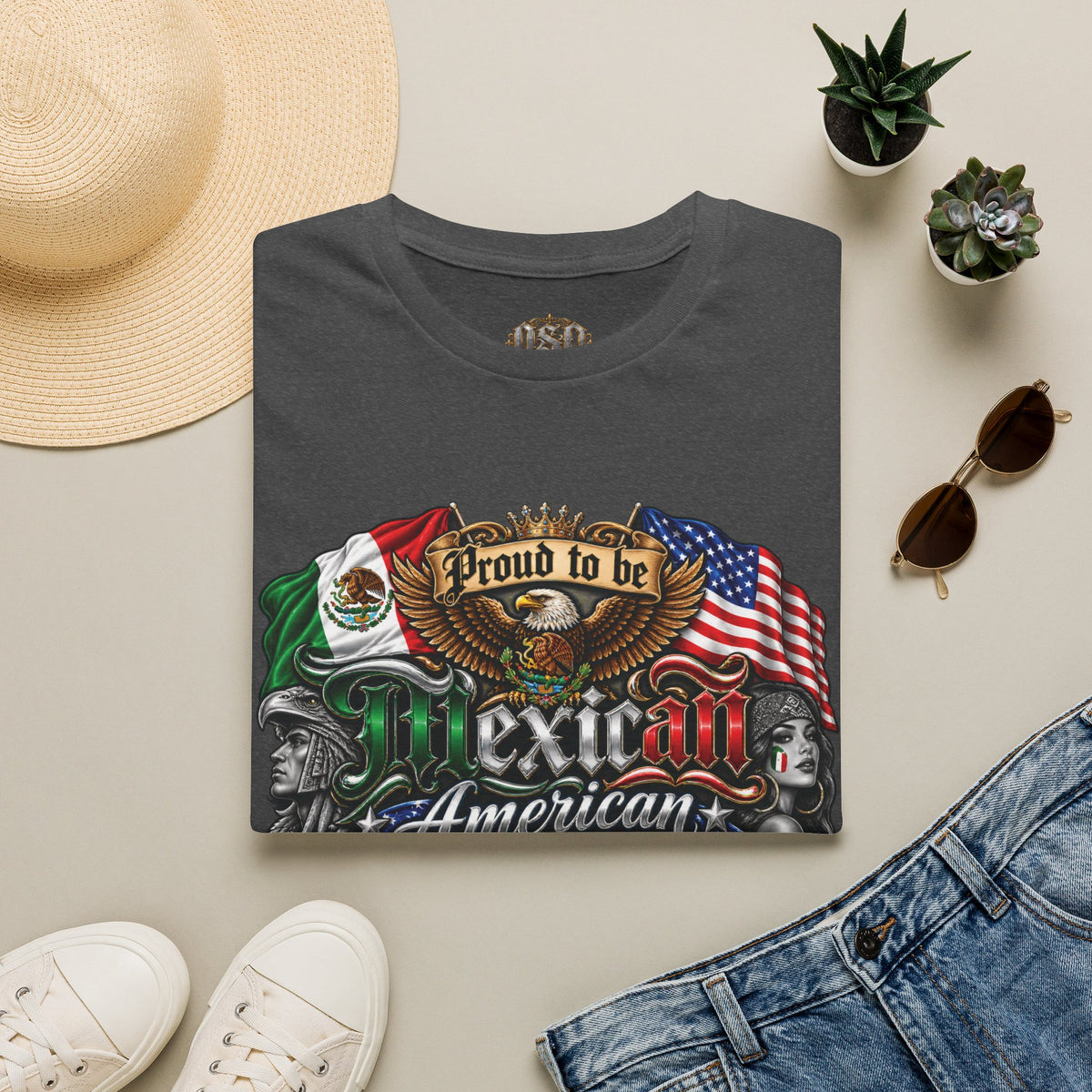 Mexican American Pride T-Shirt — "Proud to be Mexican American" Graphic Tee