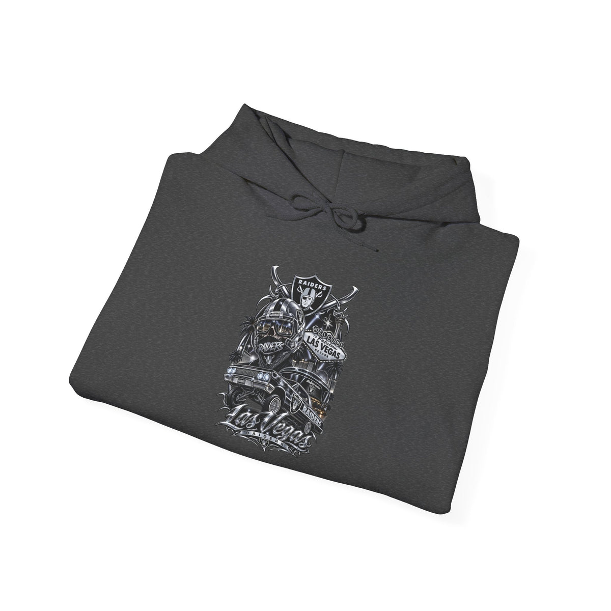 Las Vegas Raider Hoodie — Raider Graphic Pullover with Sleeve Art