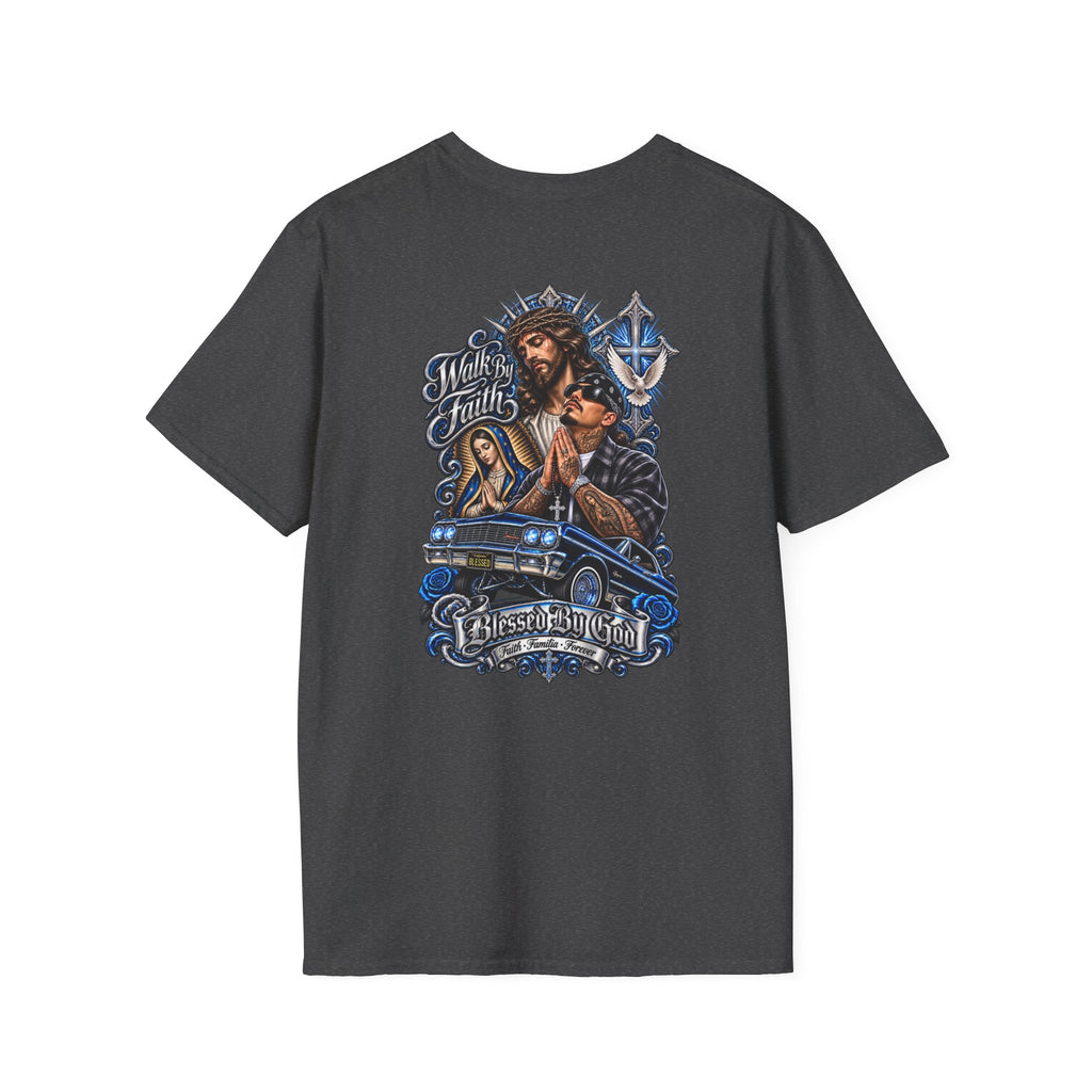 Jesus Prays T-Shirt – Faith, Cross & Blessed Are the Merciful Graphic Tee