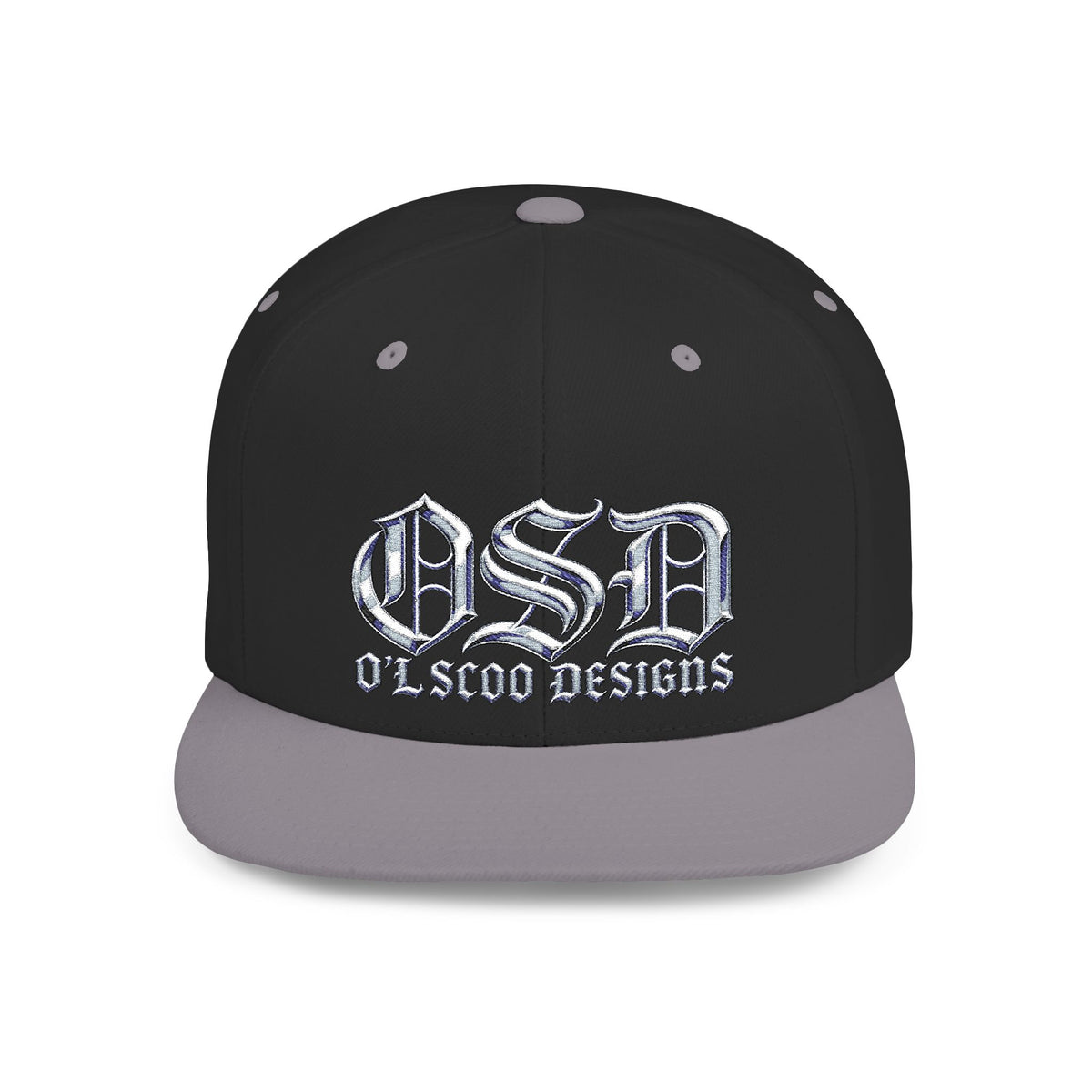OSD - O'L SCOO DESIGNS  Vintage Gothic Flat Bill Snapback Hat — Old School Aesthetics Cap