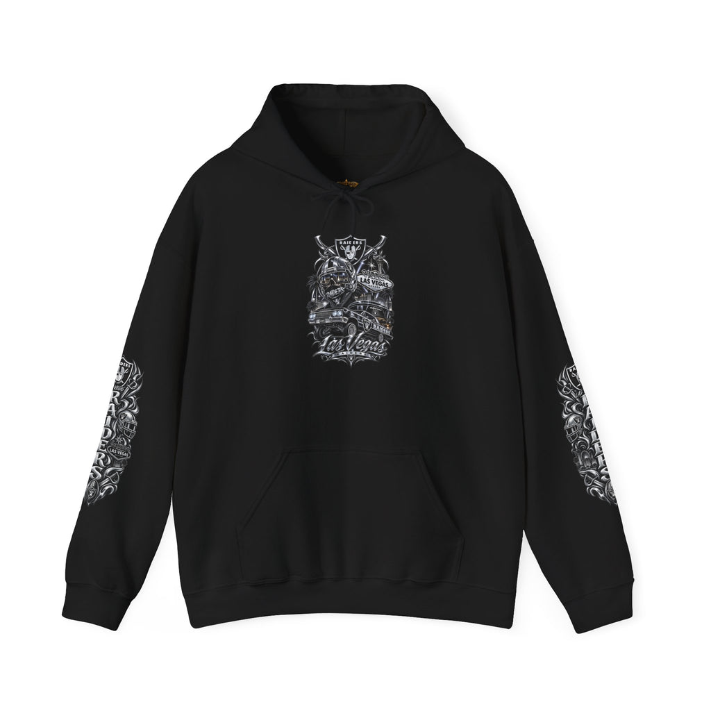 Las Vegas Raider Hoodie — Raider Graphic Pullover with Sleeve Art